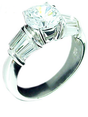 Ring Cz's Baguettes Sterling silver AR6227