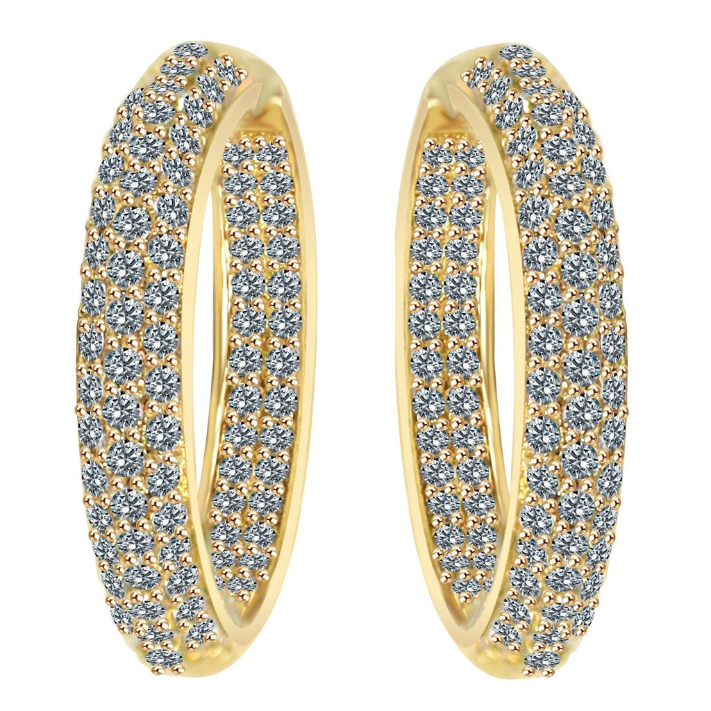 Pave Fashion Hoop Earrings