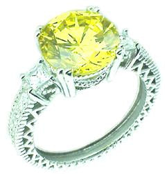 3Ct Round Shape Cz Sterling silver Ring 600R12833