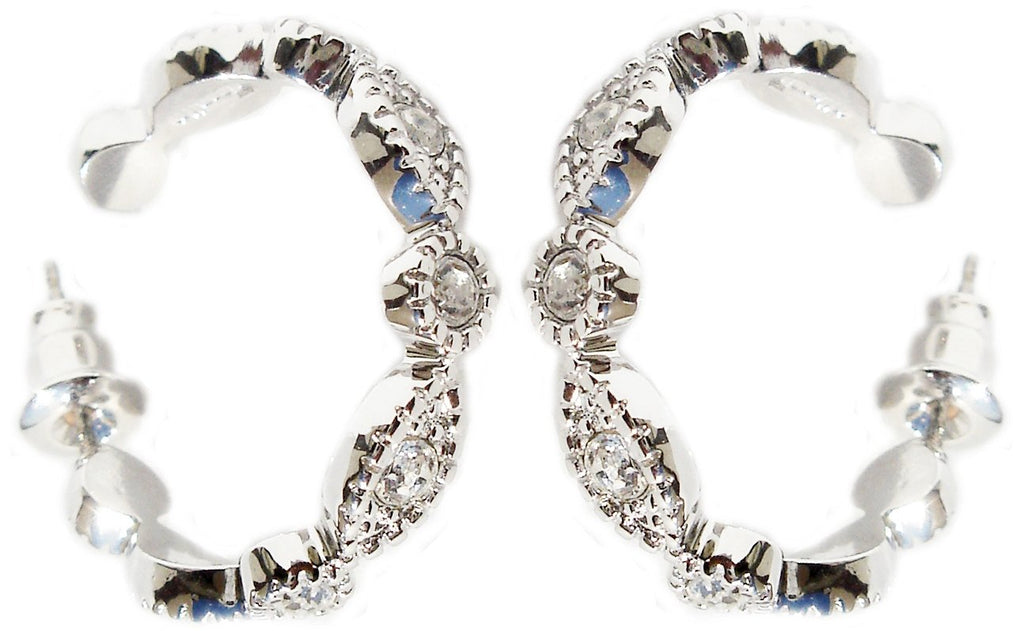 Hoop Earrings - Rhodium