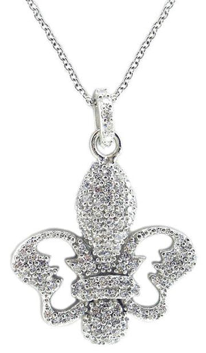 pendant Pave Fleur De Lis  501P28454