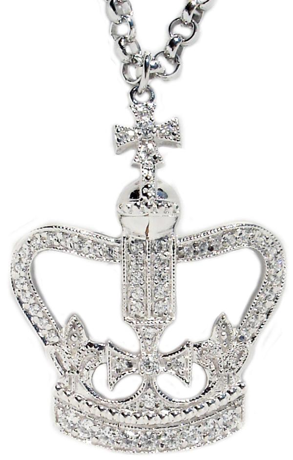 pendant Pave Cross Crown  501P5518