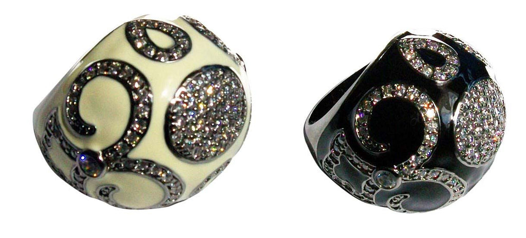 Pave Crystal Ring - Black