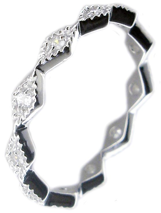 Ring Zirconite Cubic Zirconia Sterling silver Stackable Ring.501R28362