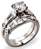 Zirconite Cubic Zirconia Sterling  silver Ring