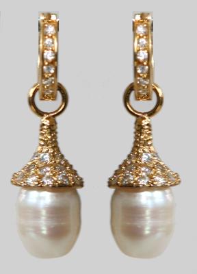 Earrings Tiny Hoop  Drop Sterling Silver 546E14X11