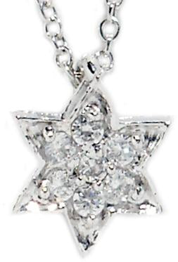 pendant Pave David Star in S/S546P100