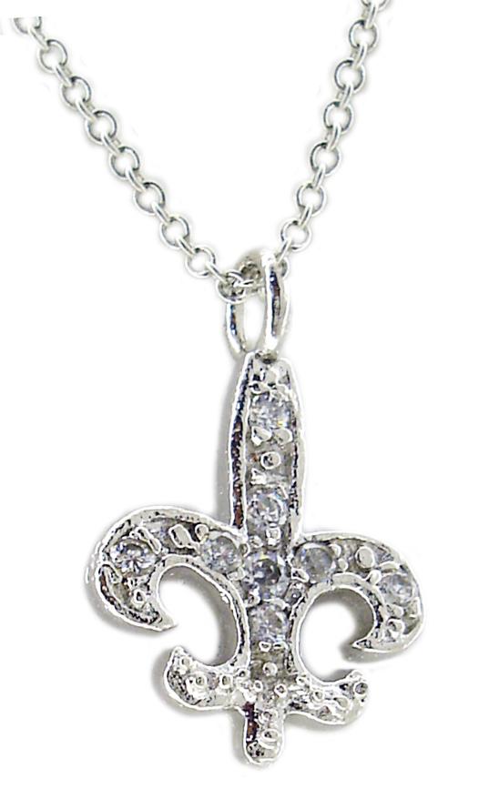 Pendant  Pave Fleur De Lis . 546P203