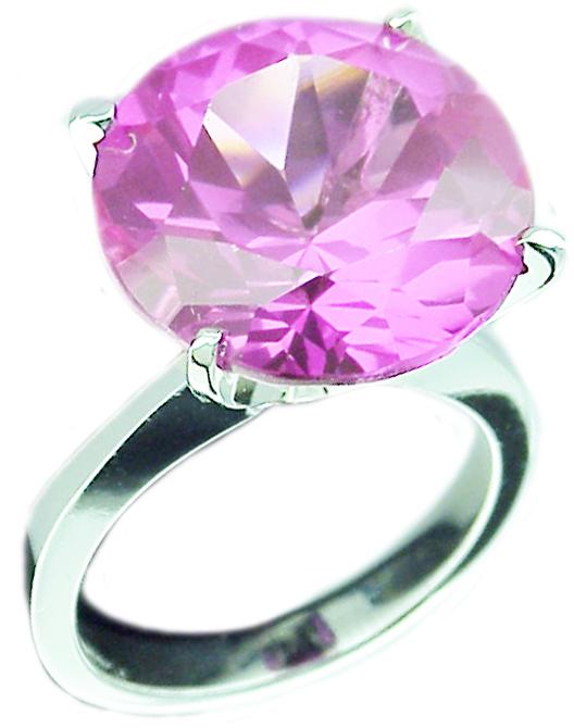 Ring Solitaire 12Ct Round Sterling silver 546R105