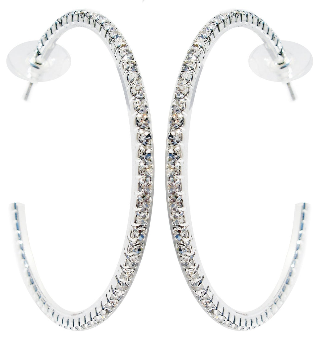 Hoop Crystal Earrings - Hoop Crystal Earrings