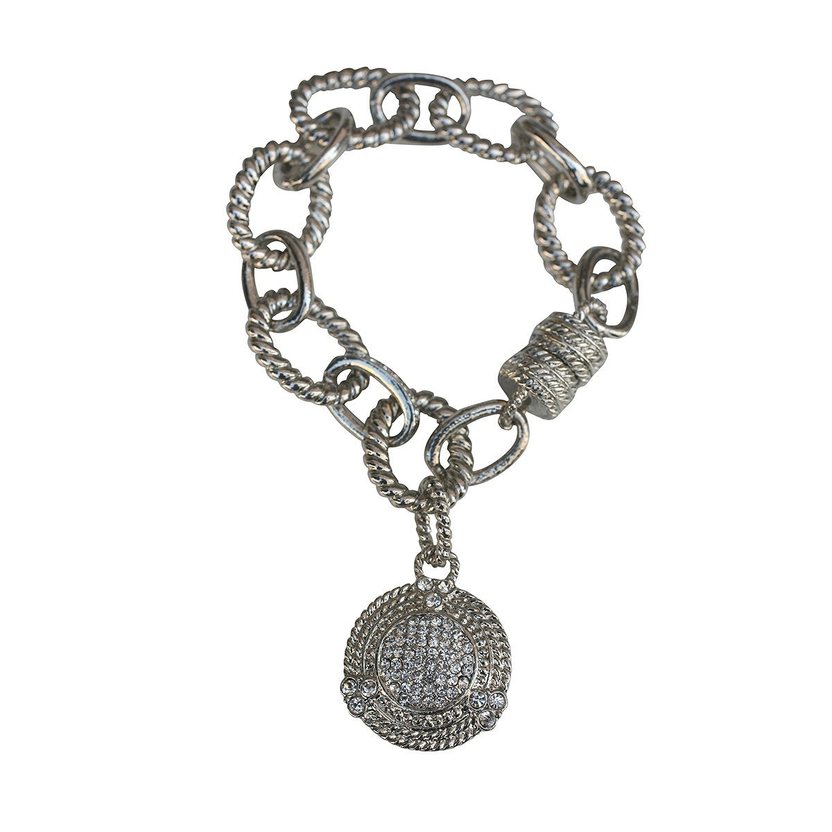 Bracelet Crystal Pave Medallion  580B0010