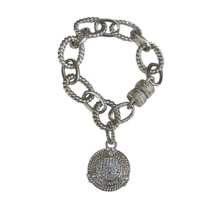 Bracelet Crystal Pave Medallion  580B0010