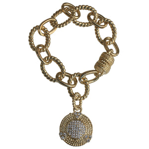 Bracelet Crystal Pave Medallion  580B0010