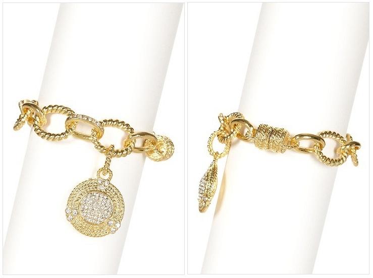 Bracelet Crystal Pave Medallion  580B0010
