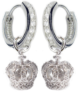 Pave Cz Hugguie Dangle Crown 582E2713