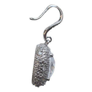 Earring Pave Cz Cushion Cut 582E2140