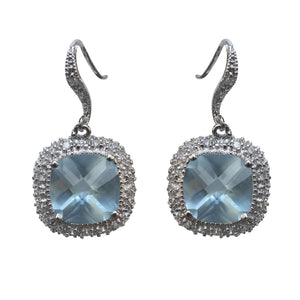 Earring Pave Cz Cushion Cut 582E2140