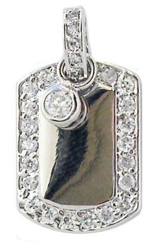 Pendant Pave CZ Charm S/S  582P1217