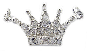 Link Small Crown Pendant in S/S Rhodium