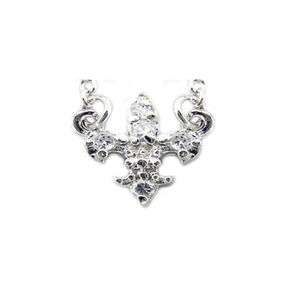 Pendant Fleur De Lis  in Sterling Silver. 582P1319