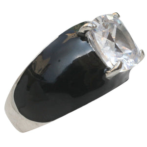 Ring Enamel  Cushion Cut CZ Stone  589R700235