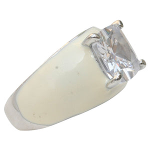 Ring Enamel  Cushion Cut CZ Stone  589R700235