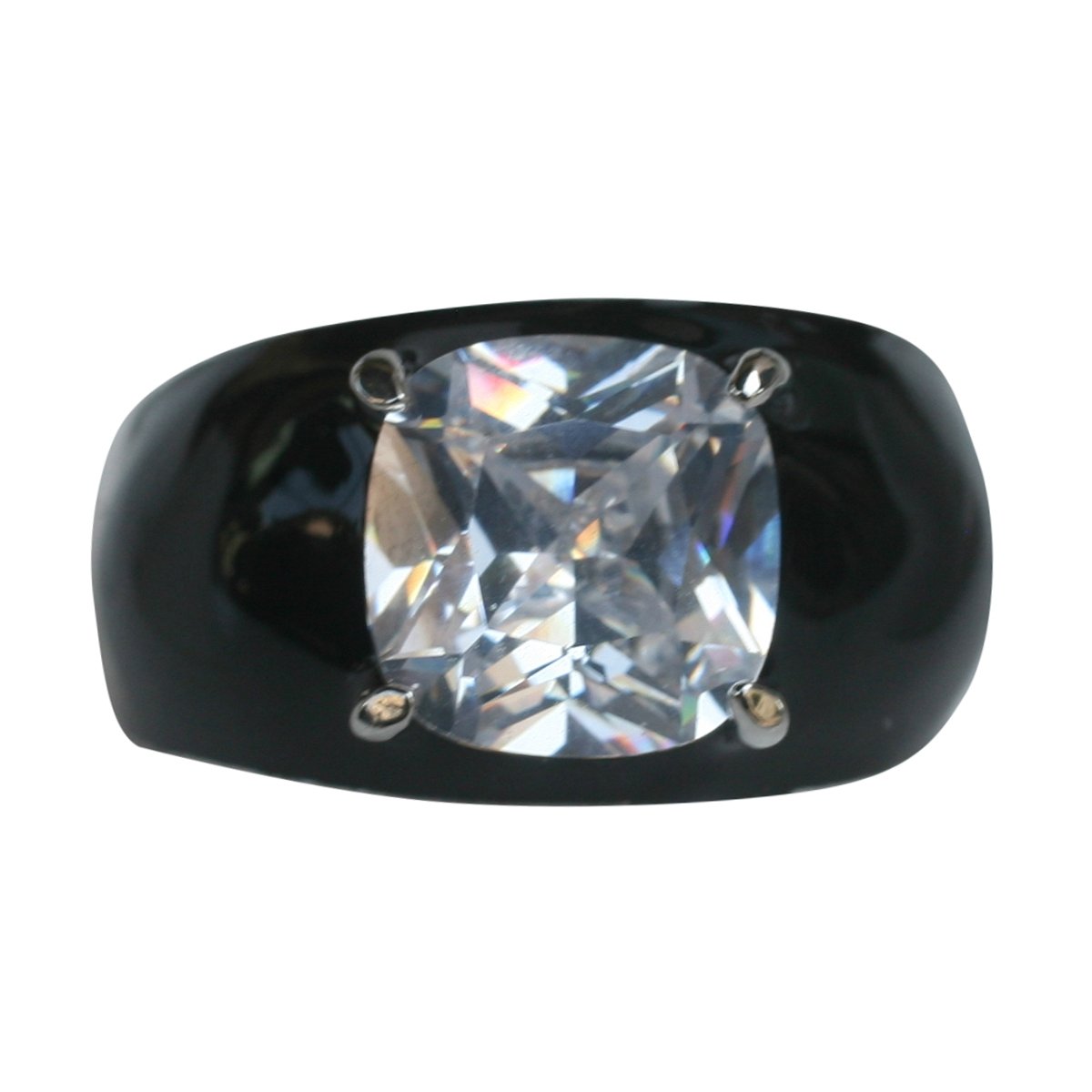 Ring Enamel  Cushion Cut CZ Stone  589R700235