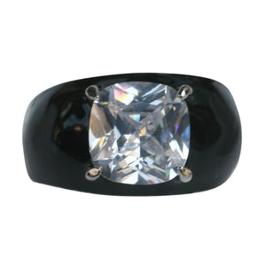 Ring Enamel  Cushion Cut CZ Stone  589R700235