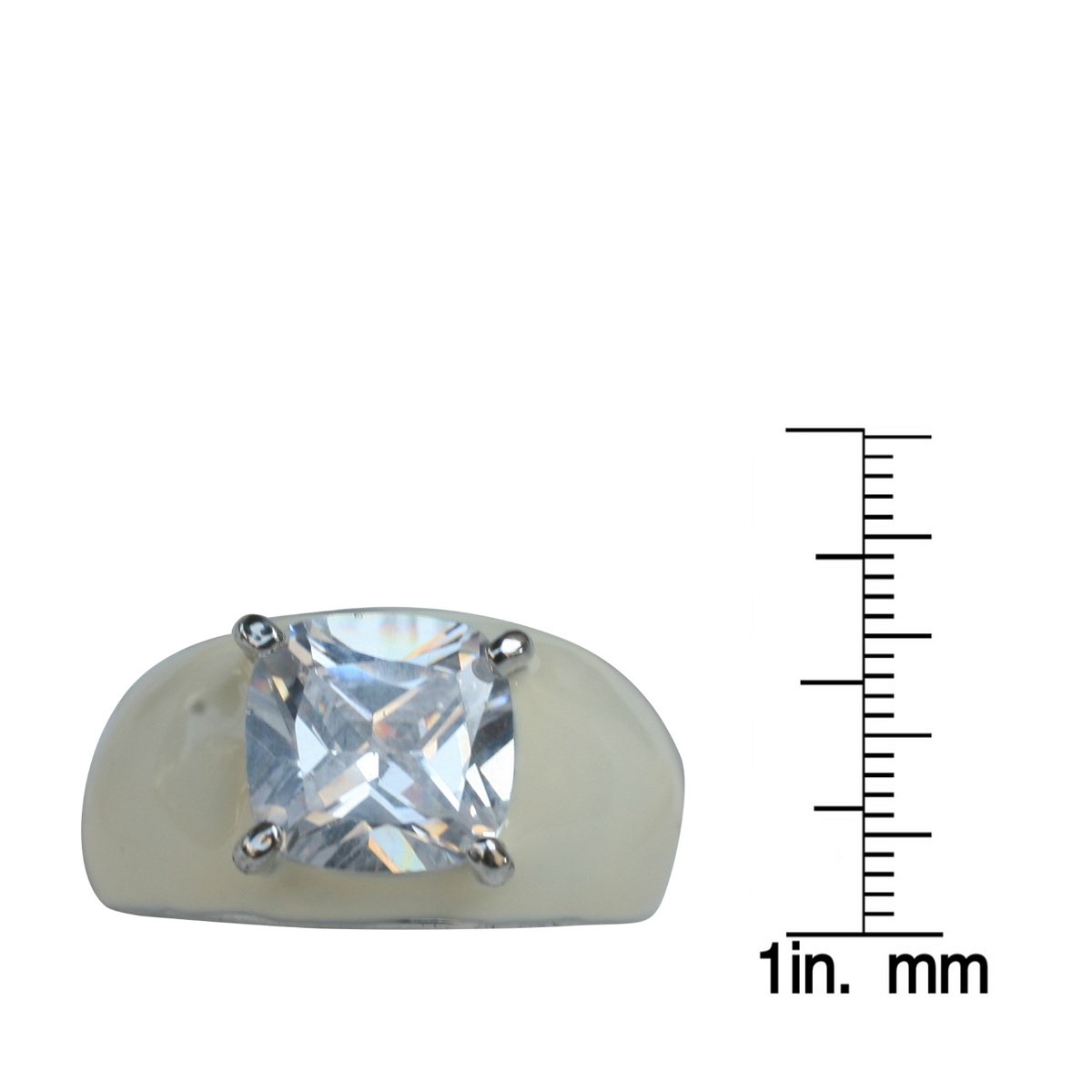 Ring Enamel  Cushion Cut CZ Stone  589R700235