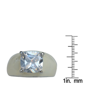 Ring Enamel  Cushion Cut CZ Stone  589R700235