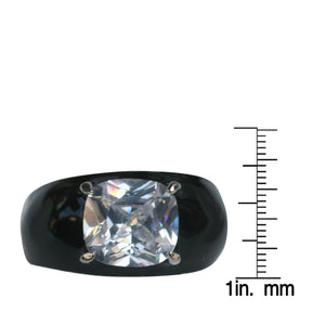 Ring Enamel  Cushion Cut CZ Stone  589R700235