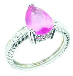 Ring Filigree 2.5 Ct Pear Cz Sterling silver Ring 600R12820