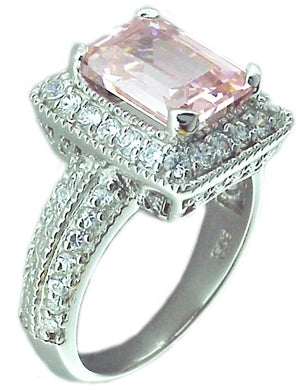 Ring 2Ct Emerald Sterling silver  600R12825