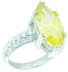 Filegree Ring 4Ct Marquise Shape Cz Sterling silver Ring