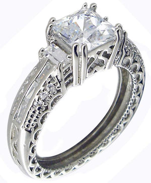 Ring Filigree  Square Sterling silver  600R13667