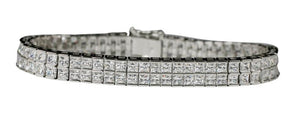Square Rediant shape 3x3mm Zirconite Cubic Zirconia Couture bracelet