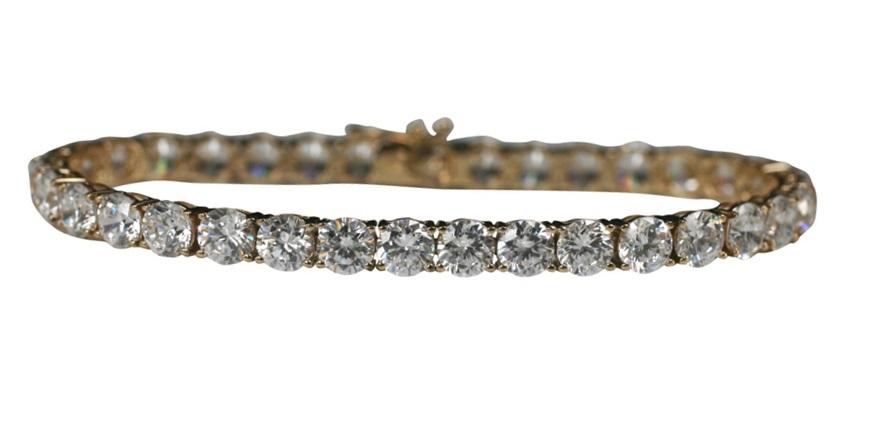 Bracelet 5mm  Cubic Zirconia Clear prong set . 602B30166