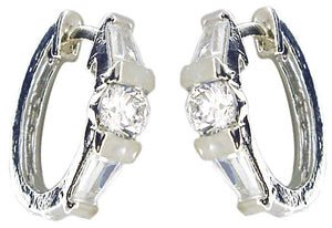 Earrings Hoop Cz' in S/S 602E10413