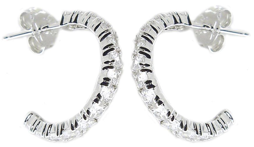 Earrings sterling silver Hoops earrings 602E10141