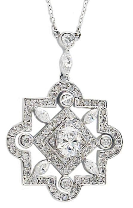 Pendant Pave Sterling Silver 602P20458