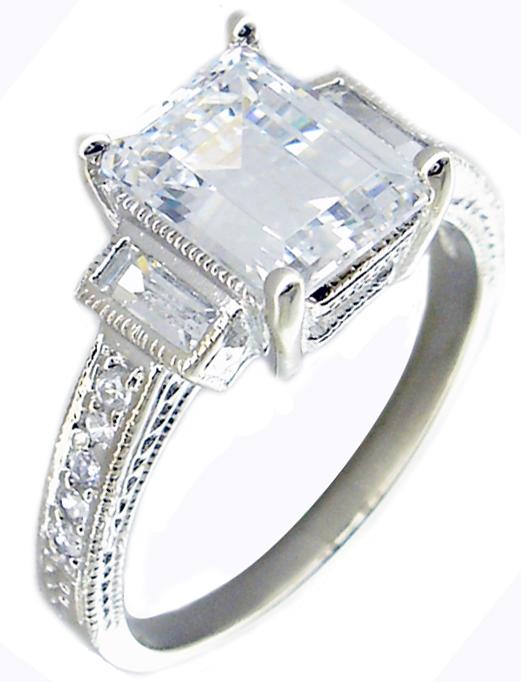 Ring Cubic Zirconia sterling silver ring 602R71197