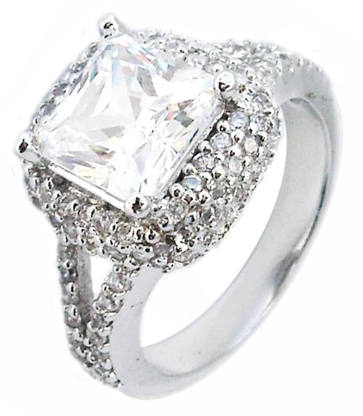 Ring Zirconite Cubic Zirconia Sterling  silver Ring. 602R72211