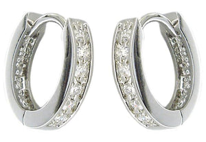 Earrings Huggie Cz in S/S Rhodium 605E7281m