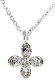 Pendant Pave Flower   in S/S . 605P7414