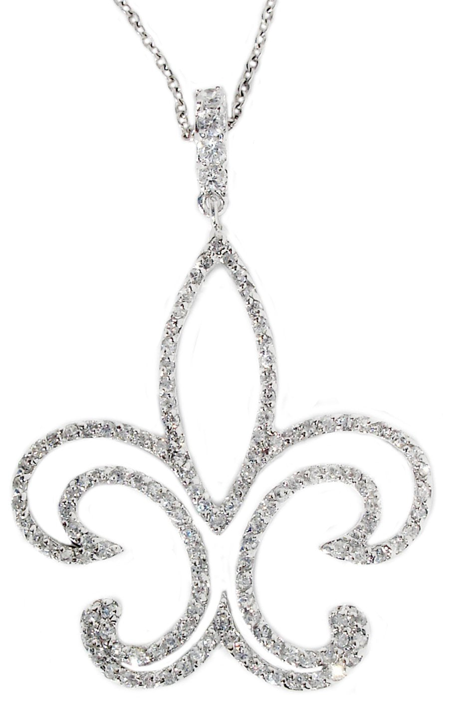 pendant Pave fleur de lis  605P8530