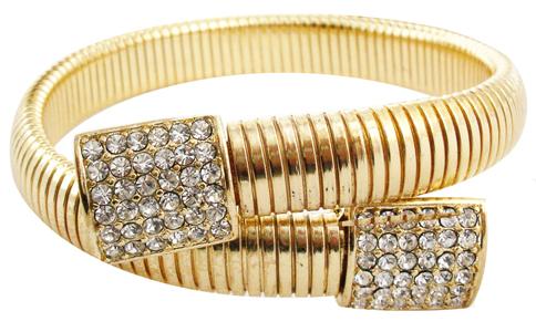 Wrap Around Omega Bracelet - Gold