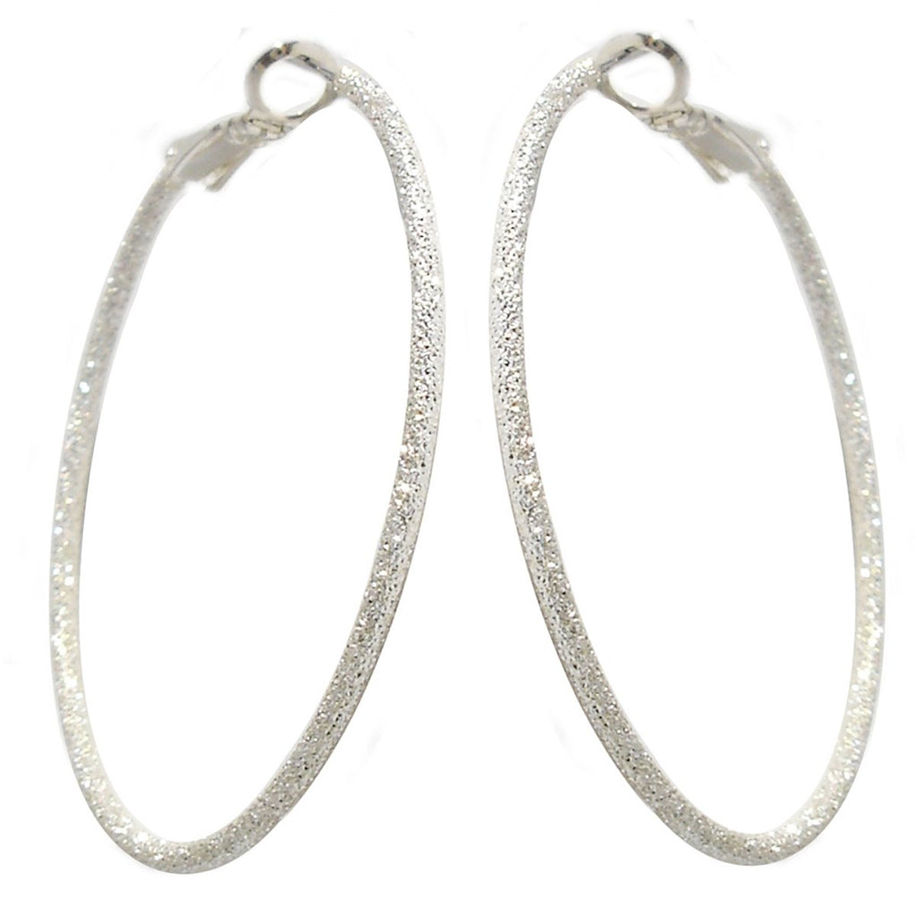 Fashion Hoop Earrings - Rhodium Plating