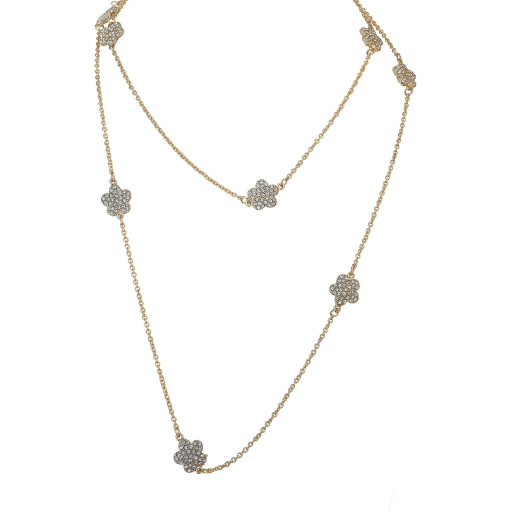 Necklace Double Sided Pave Crystal  40" 610N256XX
