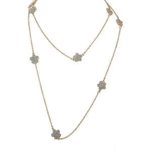 Double Sided Pave Crystal Necklace Set