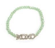 Xoxo Center Stretch Bracelet-Faceted Opeque